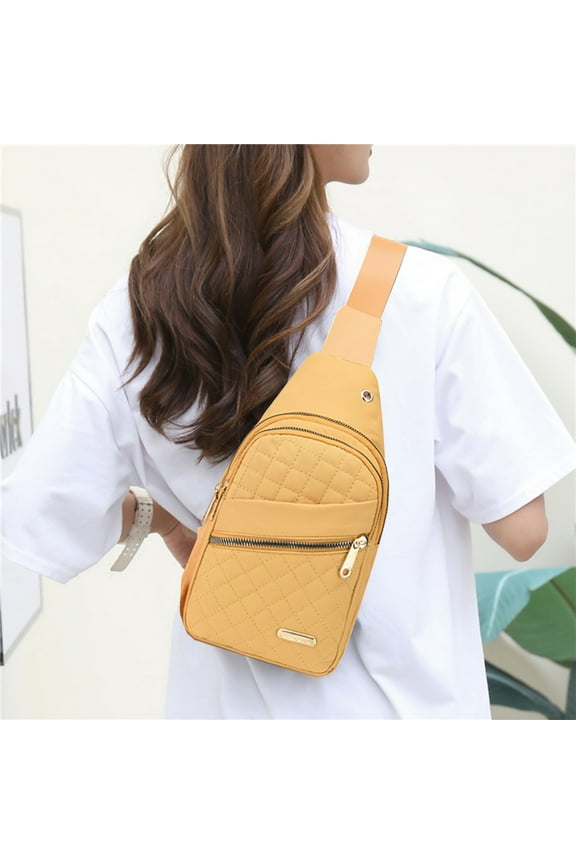 Travel Chest Bag,Crossbody Bags,Sling Bag,Crossbody Sling Backpack,Sling Backpack Crossbody,Crossbody Purses,Shoulder Bag for Travel Sports Running Hiking(Yellow 12*7*2in)from ANMUYUM