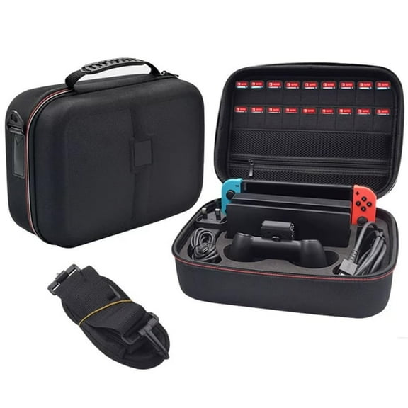 Travel Chest Carrying Gaming Pouch for Switch 2 2025 /OLED/Steam Deck, Large Space Stylish Crossbody Bag, Thickened Lining Edge Full Protection Travel Case for Switch 2 Accessories