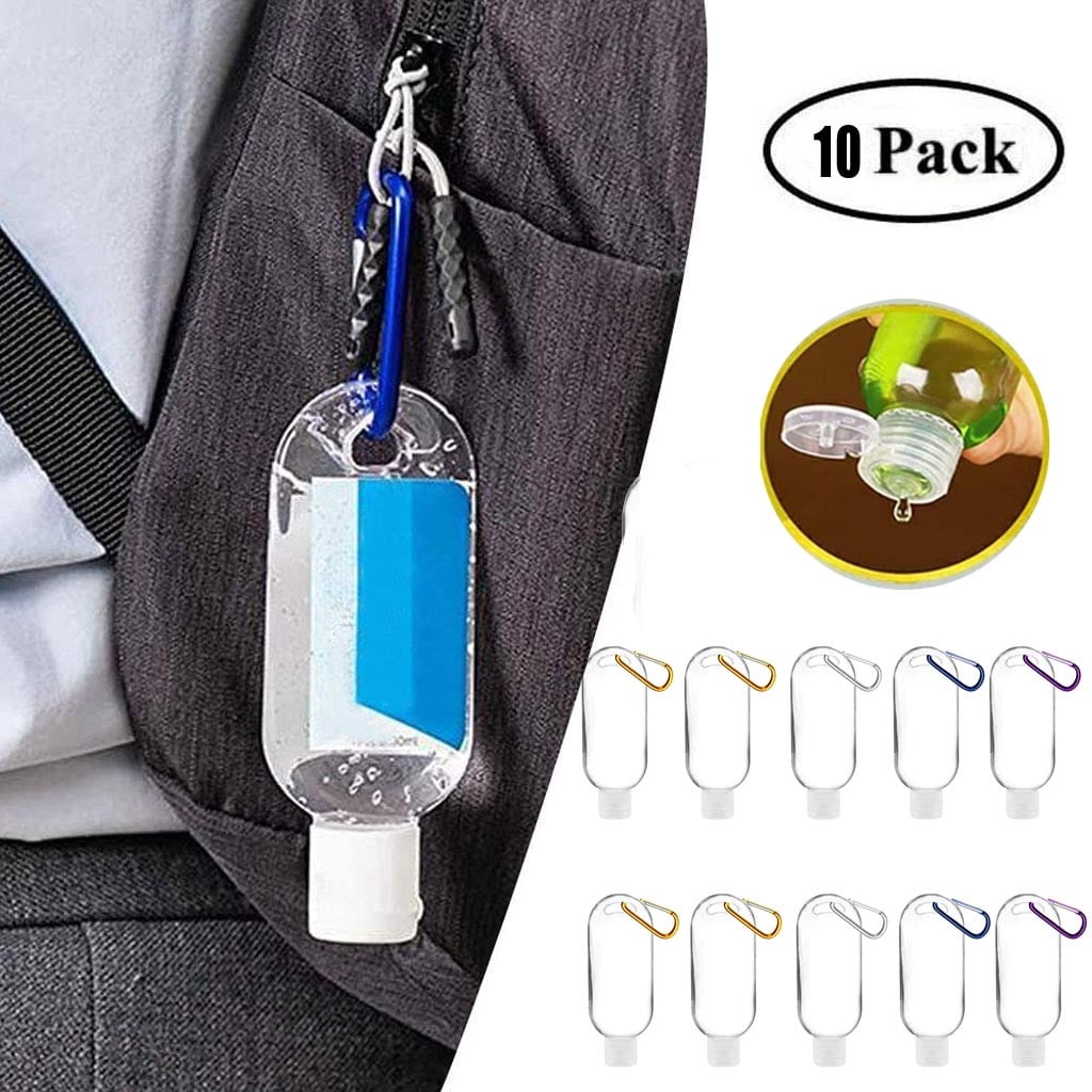 Travel Clear Keychain Bottles Leakproof Empty Containers Flip Cap，Home