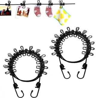 Portable Clothesline for Outdoor & Home, Nylon Windproof Non-Slip ...