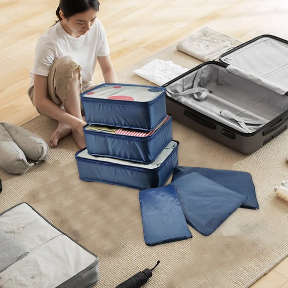 Travel Clothing Storage Bag Set Large Capacity Packing Organizer Travel Accessories Portable Storage Trunks