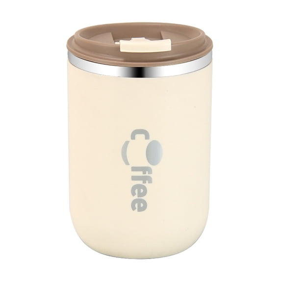 Stainless Steel Insulated Water Mug with Straw for Cold & Hot Drinks, Metal Vacuum Flask with Screw Cap for Kids & Adults, 16.9oz, Beige