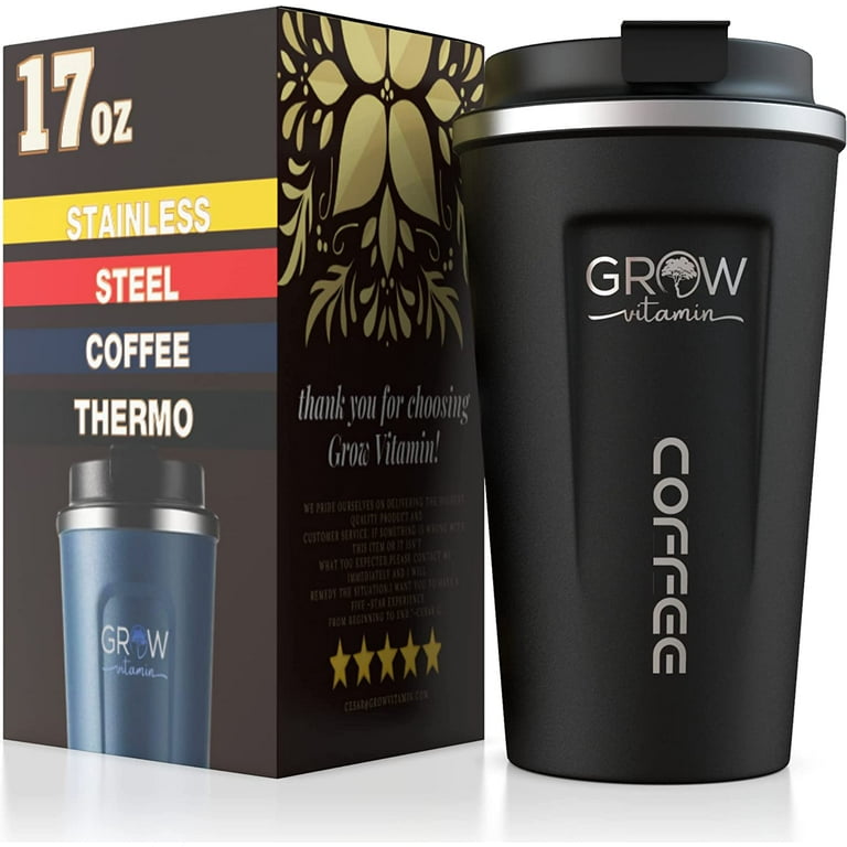 Double-Wall Stainless Steel Insulated Tumbler with Spill-proof Lid