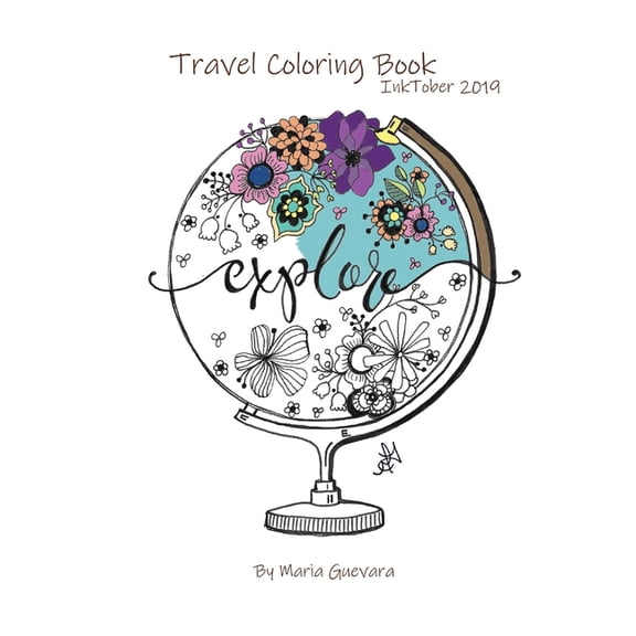 Travel Coloring Book: Inktober 2019, (Paperback)