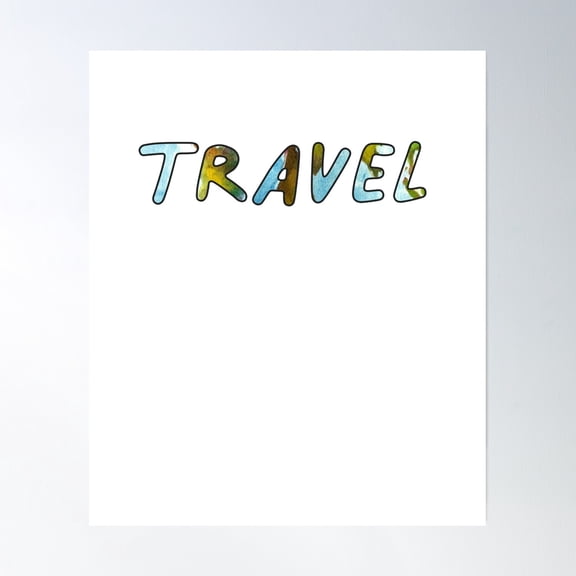 Travel Comic Type World Explore Poster Wall Art, Modern Wall Decor, 8x12 UNFRAMED