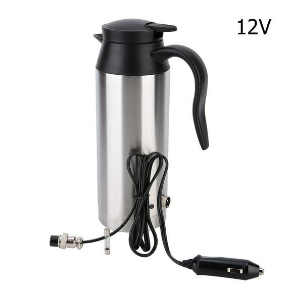 Travel Companion Electric Kettle, Stainless Steel with Smart Screen Display for Easy Temperature Control, Designed for Car Use with Removable Power Cord for Flexibility