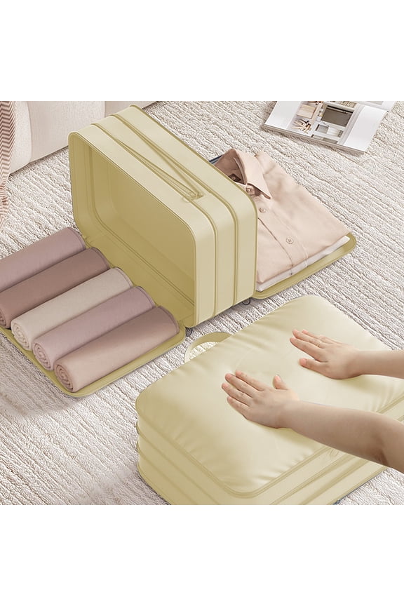 Travel Compression Bag, Space-Saving Garment Organizer, Portable Dual-Zone Storage, Efficient Luggage Packing, Organized Travelers