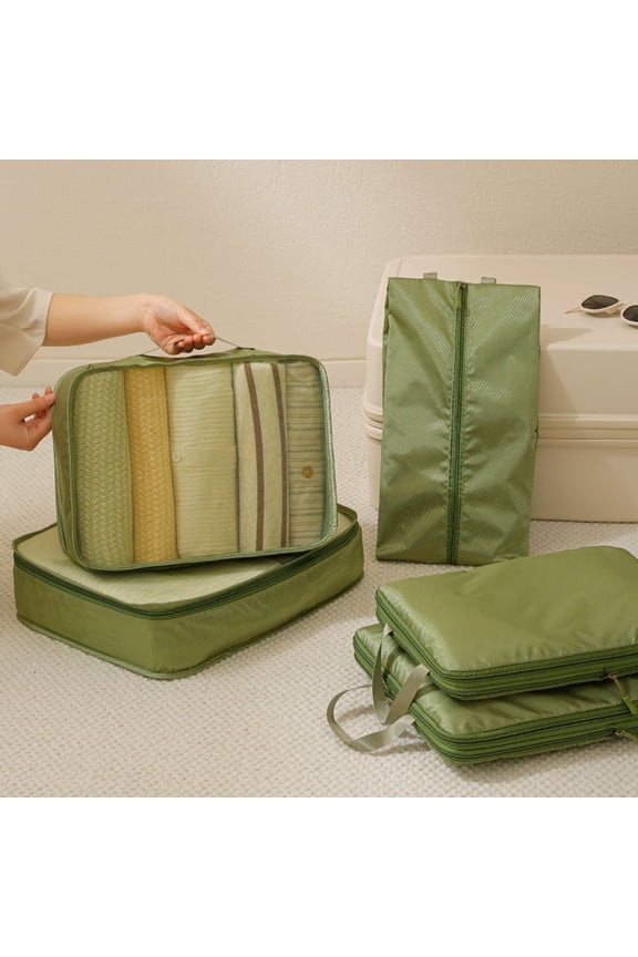 Travel Compression Bags, Packing Cubes, Waterproof Luggage Organizer, Portable Clothes Storage Pouches, 3-Piece Set
