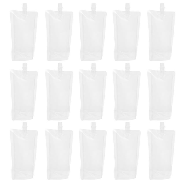 Travel Containers for Liquids Plastic Straws Disposable Selfsupporting