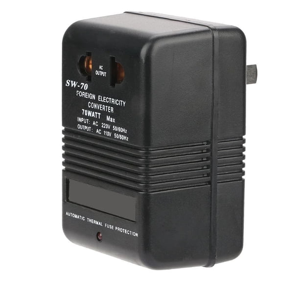 Travel Converter with Pure Sine Wave Output, Compact Step Down Voltage Transformer for Global Travelers