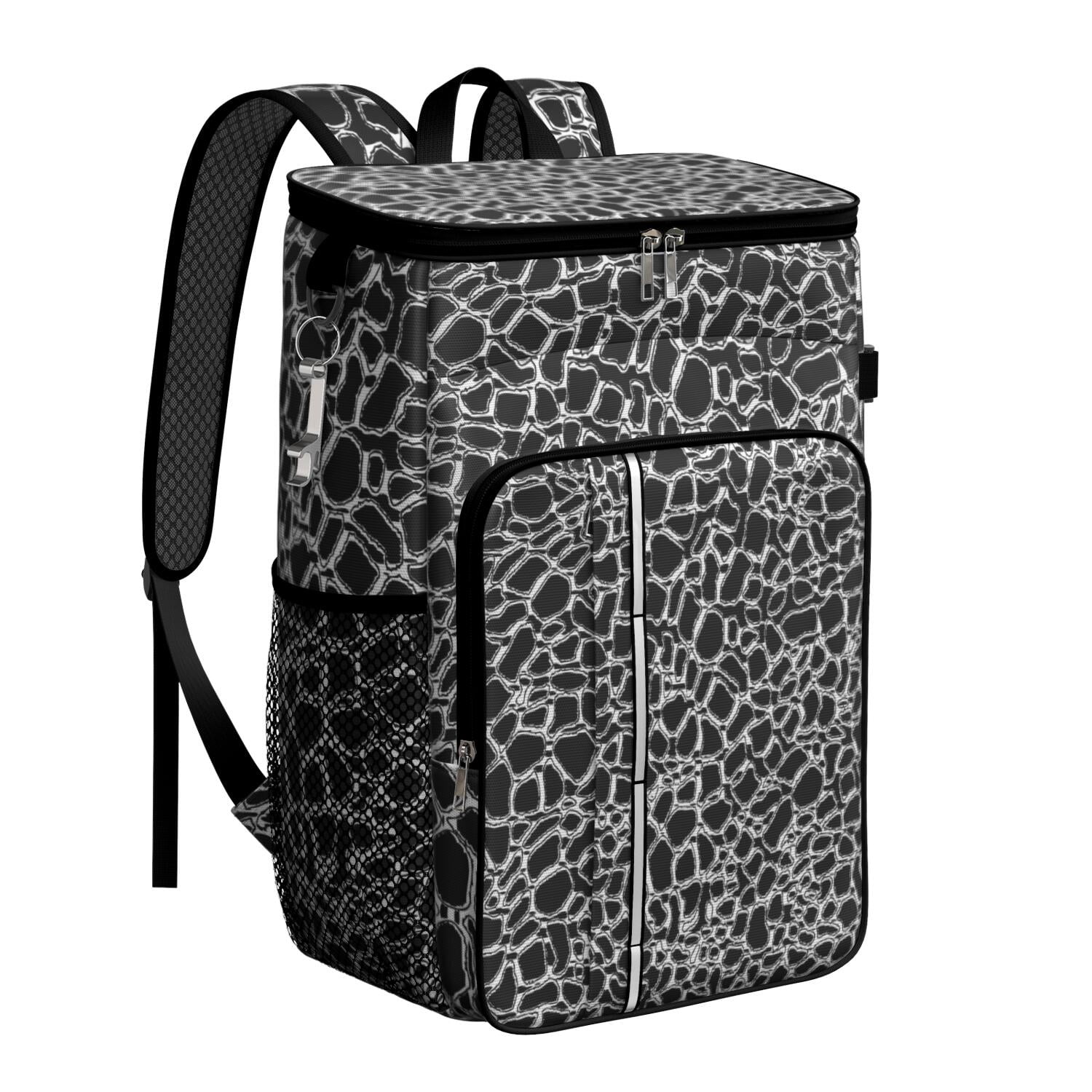 Travel Cooler Bag - Animal Skin Pattern Camping Beer Cooler Backpack with Bottle Opener- Waterproof Insulated Picnic Backpacks - Cooler Bag for Beach