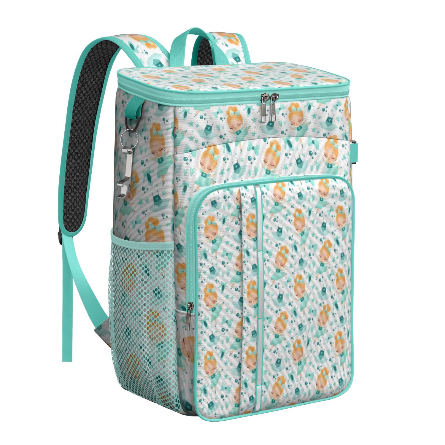 Travel Cooler Bag - Ballerina Princess Pattern Camping Beer Cooler Backpack with Bottle Opener- Waterproof Insulated Picnic Backpacks - Cooler Bag for Beach