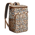 thumbnail image 1 of Travel Cooler Bag - Beige Baseball Gear Pattern Camping Beer Cooler Backpack with Bottle Opener- Waterproof Insulated Picnic Backpacks - Cooler Bag for Beach, 1 of 6