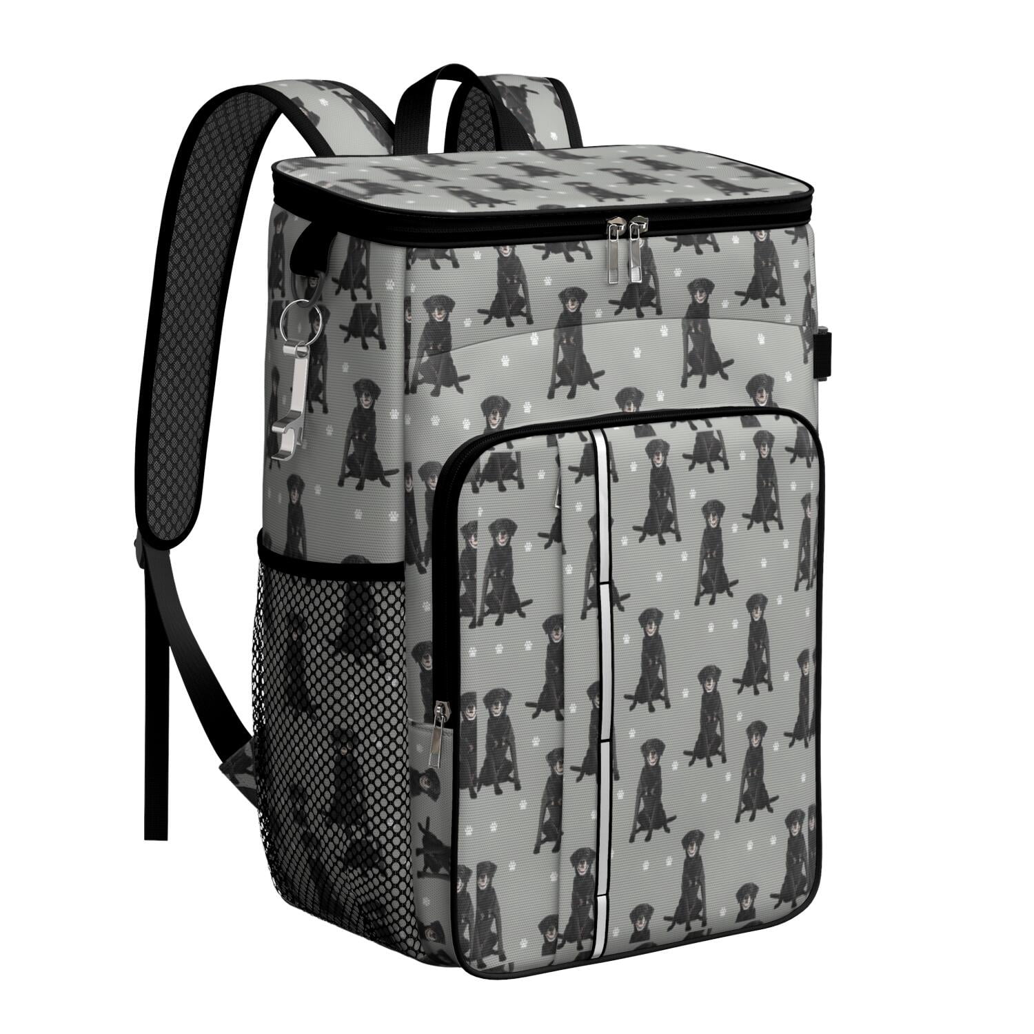 Travel Cooler Bag - Black Labrador Camping Beer Cooler Backpack with Bottle Opener- Waterproof Insulated Picnic Backpacks - Cooler Bag for Beach