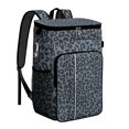 thumbnail image 1 of Travel Cooler Bag - Black Leopard Pattern Camping Beer Cooler Backpack with Bottle Opener- Waterproof Insulated Picnic Backpacks - Cooler Bag for Beach, 1 of 6
