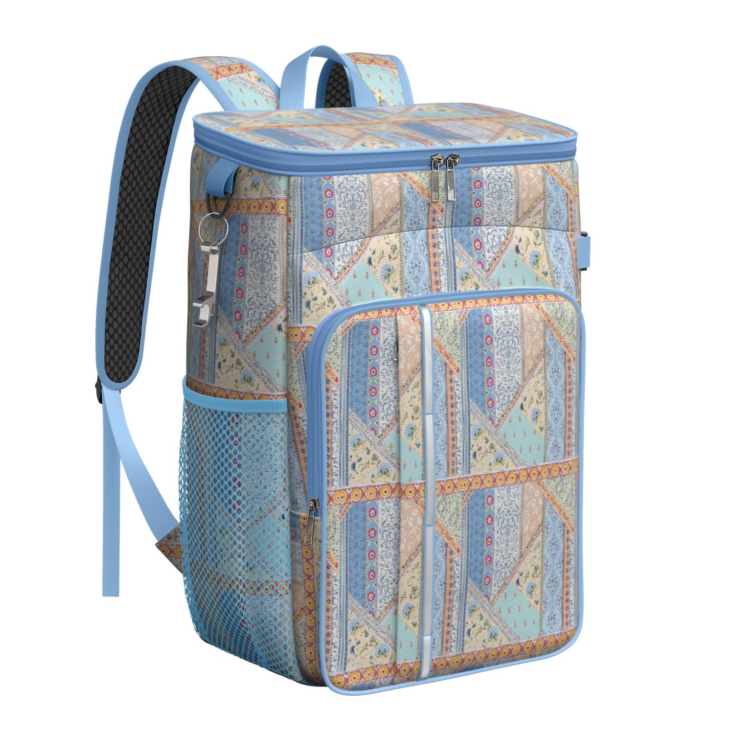 Travel Cooler Bag - Boho Bohemia Flower Camping Beer Cooler Backpack with Bottle Opener- Waterproof Insulated Picnic Backpacks - Cooler Bag for Beach