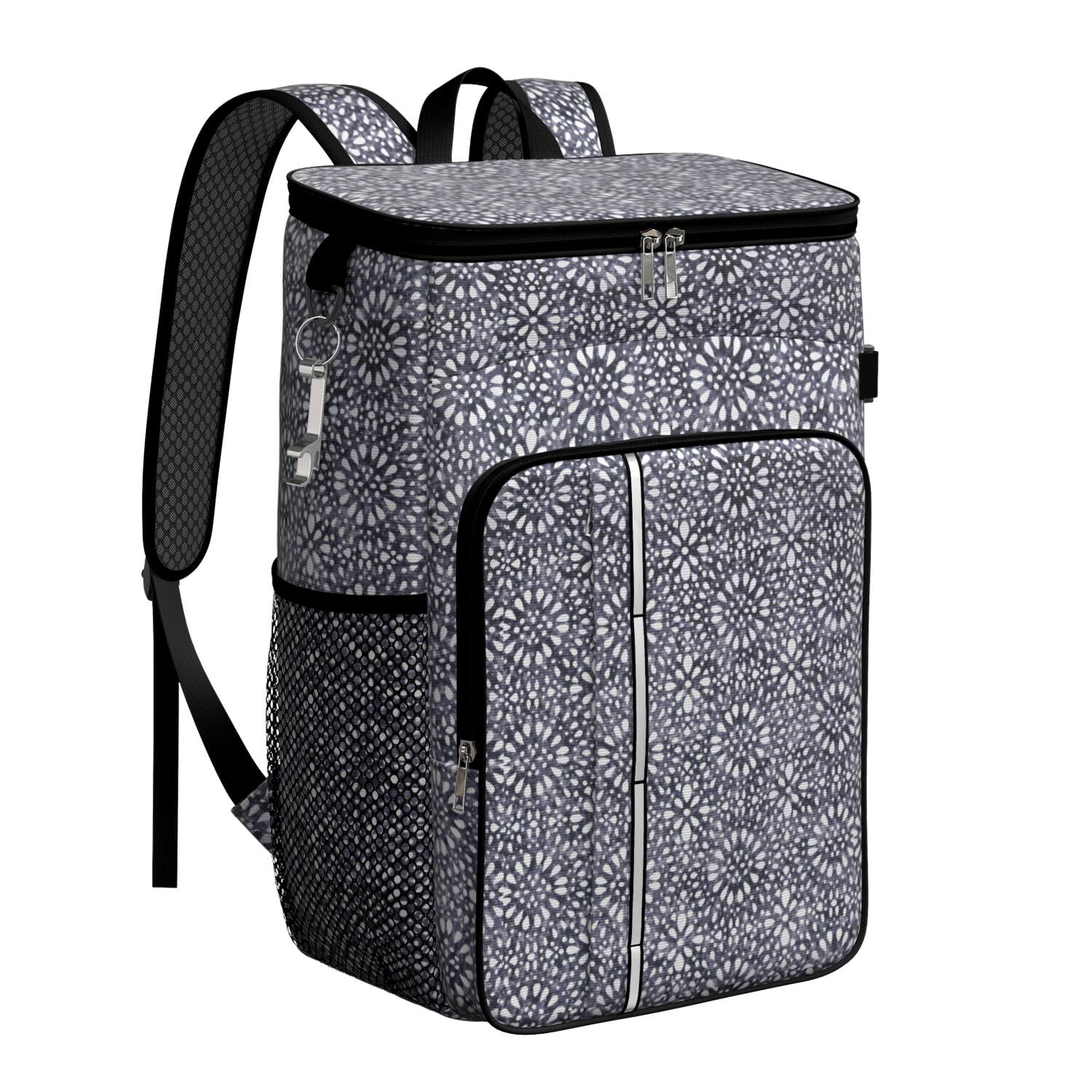 Travel Cooler Bag - Boho Bohemia Flower Camping Beer Cooler Backpack with Bottle Opener- Waterproof Insulated Picnic Backpacks - Cooler Bag for Beach