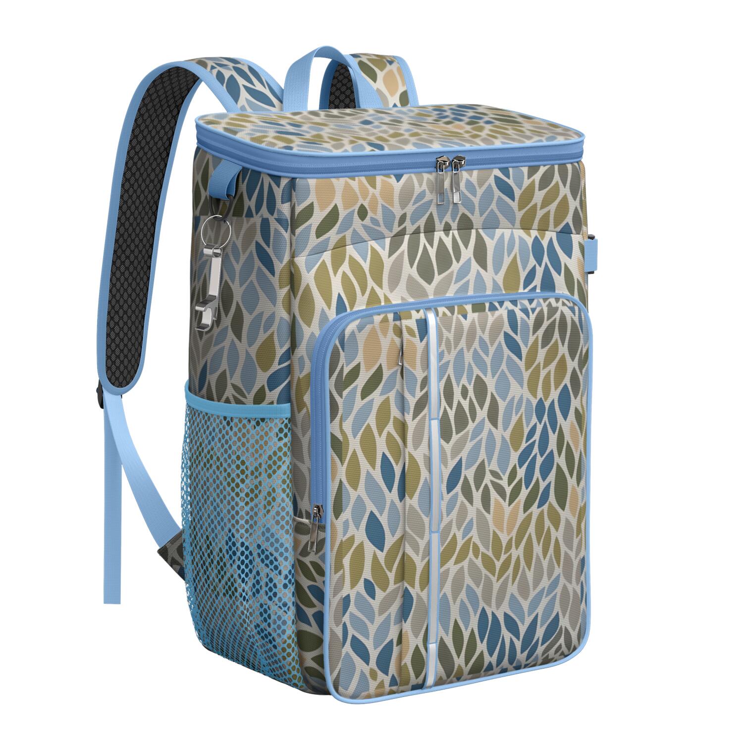 Travel Cooler Bag - Boho Bohemia Flower Camping Beer Cooler Backpack with Bottle Opener- Waterproof Insulated Picnic Backpacks - Cooler Bag for Beach