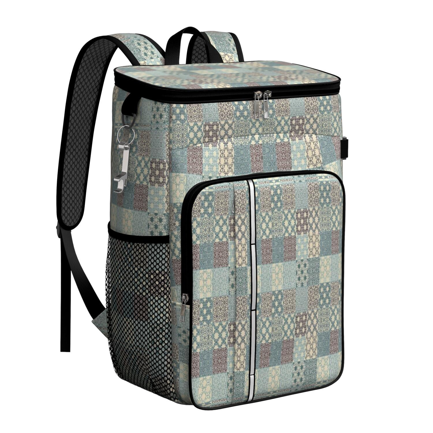 Travel Cooler Bag - Boho Bohemia Flower Camping Beer Cooler Backpack with Bottle Opener- Waterproof Insulated Picnic Backpacks - Cooler Bag for Beach