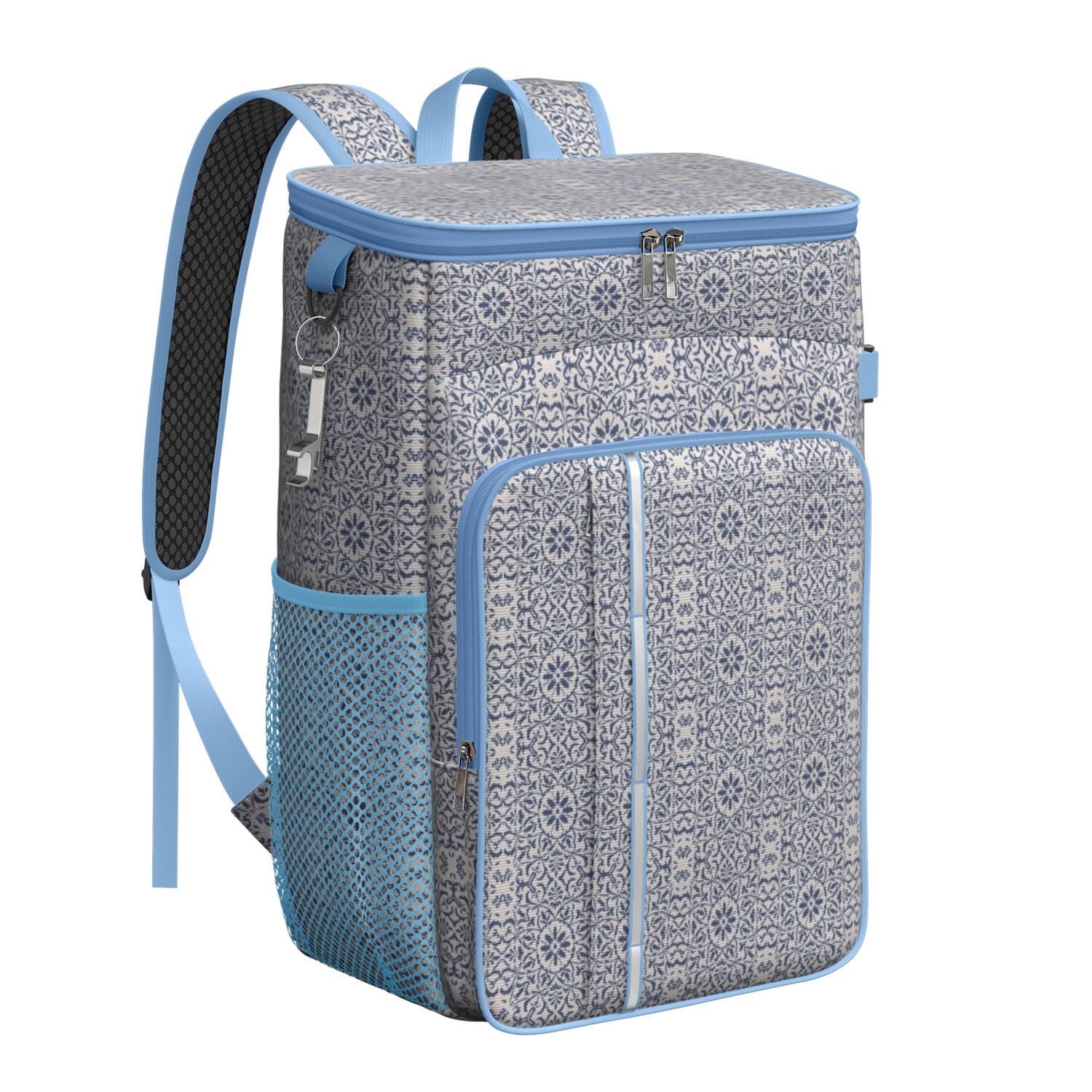Travel Cooler Bag - Boho Bohemia Flower Camping Beer Cooler Backpack with Bottle Opener- Waterproof Insulated Picnic Backpacks - Cooler Bag for Beach