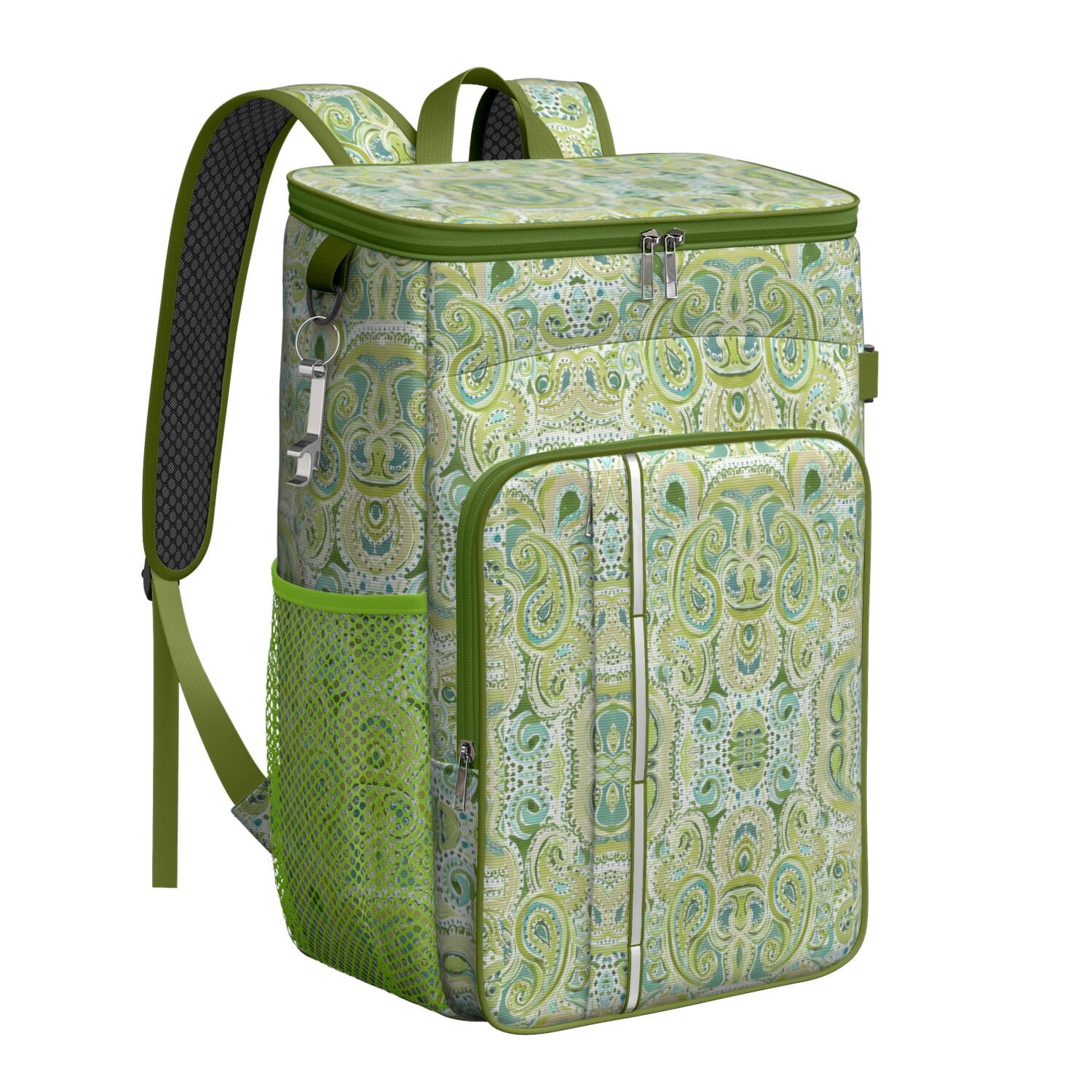 Travel Cooler Bag - Boho Bohemia Flower Camping Beer Cooler Backpack with Bottle Opener- Waterproof Insulated Picnic Backpacks - Cooler Bag for Beach
