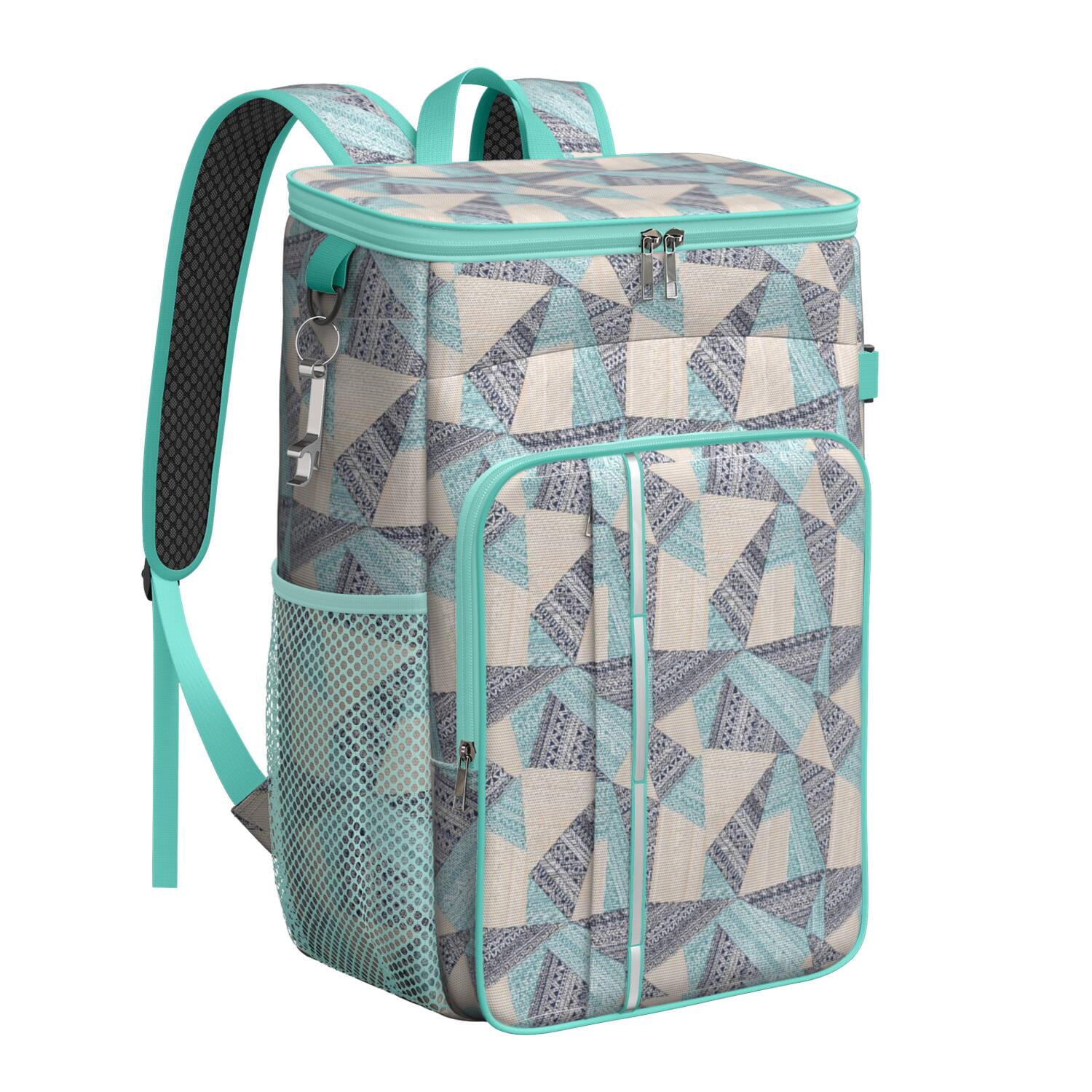 Travel Cooler Bag - Boho Bohemia Flower Camping Beer Cooler Backpack with Bottle Opener- Waterproof Insulated Picnic Backpacks - Cooler Bag for Beach