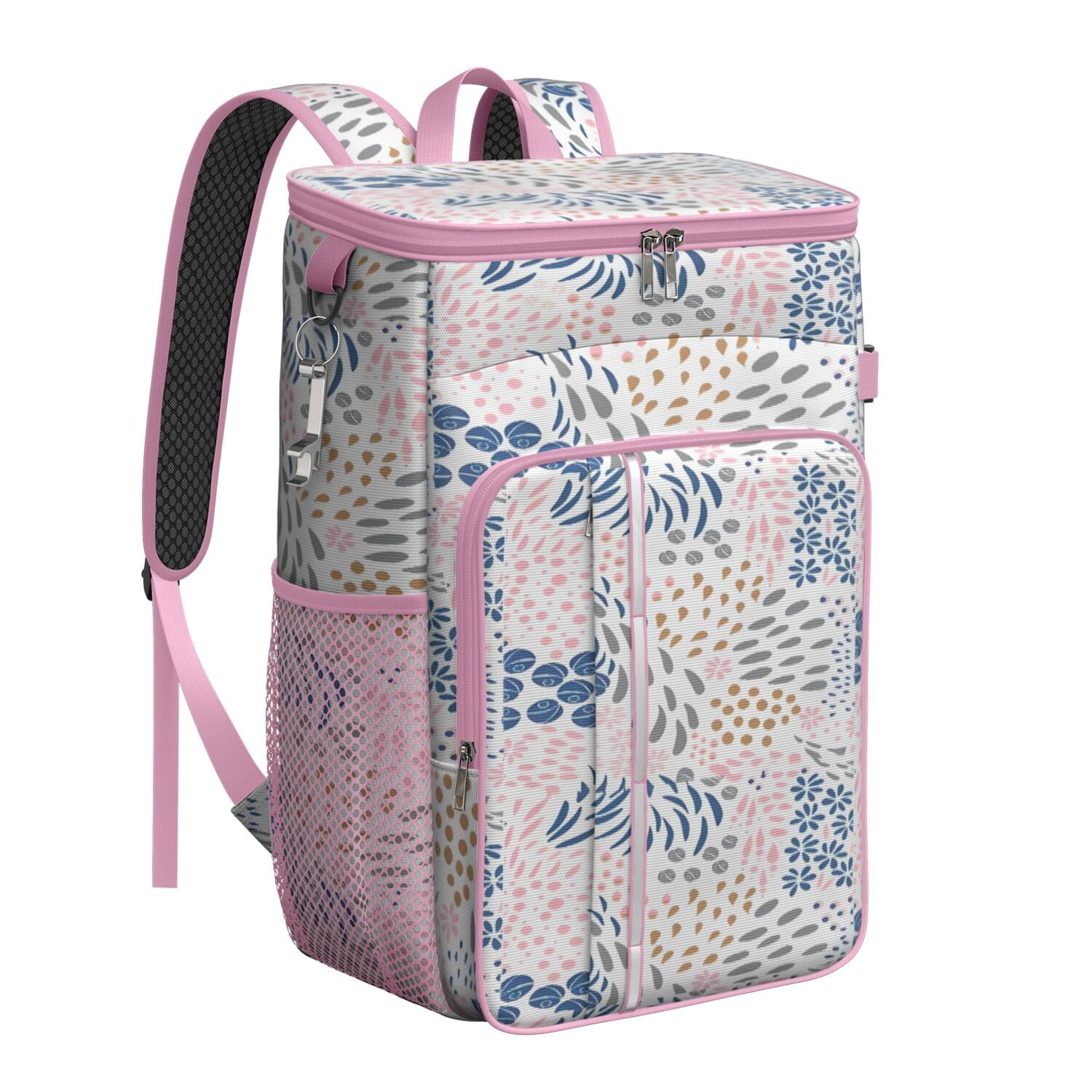Travel Cooler Bag - Boho Bohemia Flower Camping Beer Cooler Backpack with Bottle Opener- Waterproof Insulated Picnic Backpacks - Cooler Bag for Beach