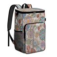 thumbnail image 1 of Travel Cooler Bag - Boho Bohemia Flower Camping Beer Cooler Backpack with Bottle Opener- Waterproof Insulated Picnic Backpacks - Cooler Bag for Beach, 1 of 6