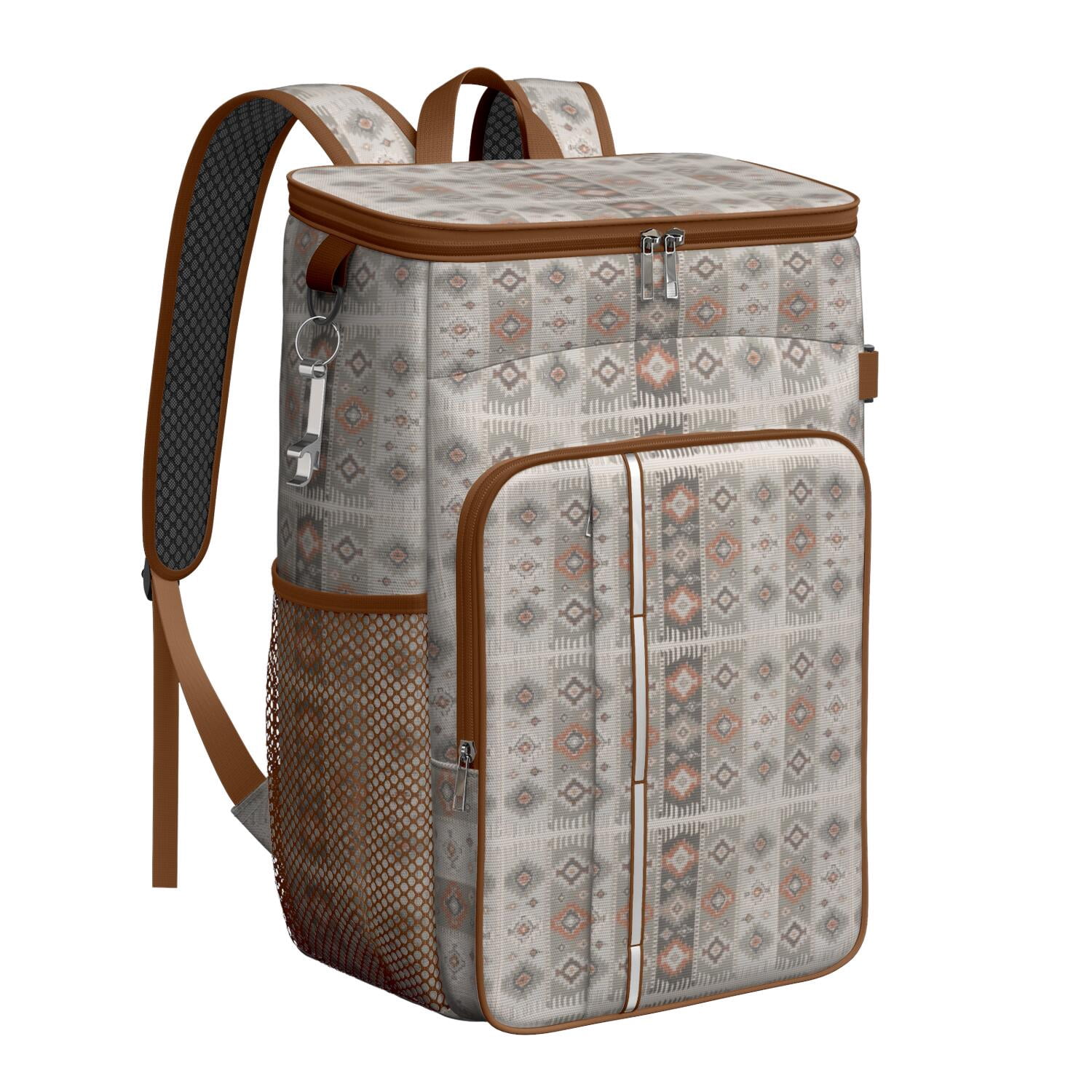 Travel Cooler Bag - Boho Bohemia Flower Camping Beer Cooler Backpack with Bottle Opener- Waterproof Insulated Picnic Backpacks - Cooler Bag for Beach