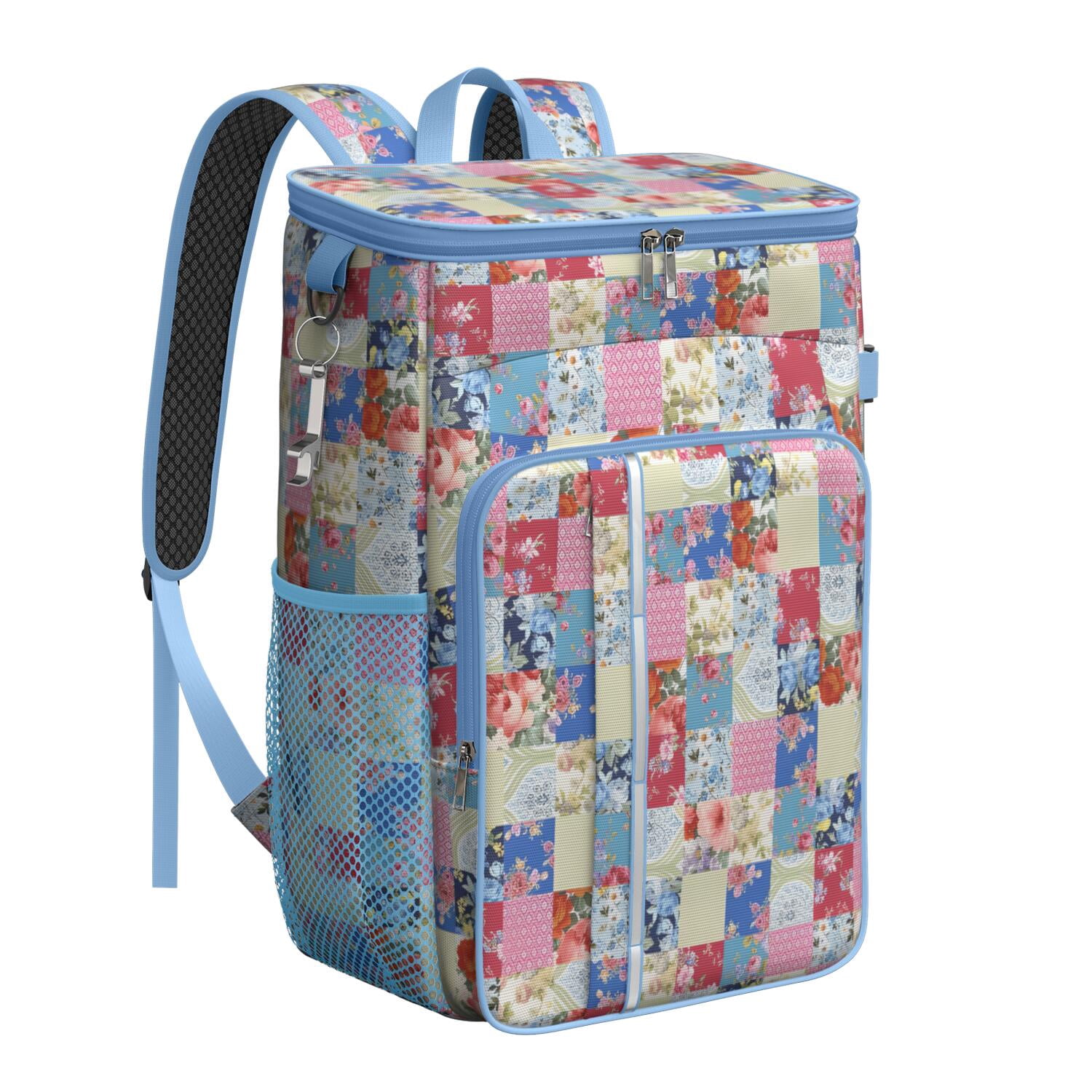 Travel Cooler Bag - Boho Bohemia Flower Camping Beer Cooler Backpack with Bottle Opener- Waterproof Insulated Picnic Backpacks - Cooler Bag for Beach