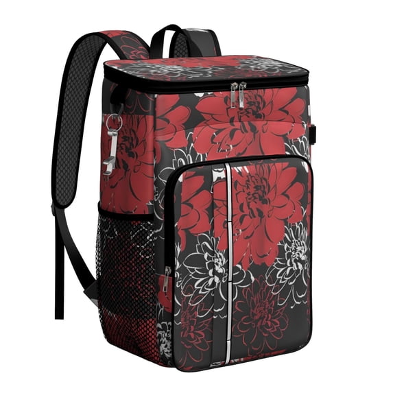 Travel Cooler Bag - Boho Bohemia Flower Camping Beer Cooler Backpack with Bottle Opener- Waterproof Insulated Picnic Backpacks - Cooler Bag for Beach