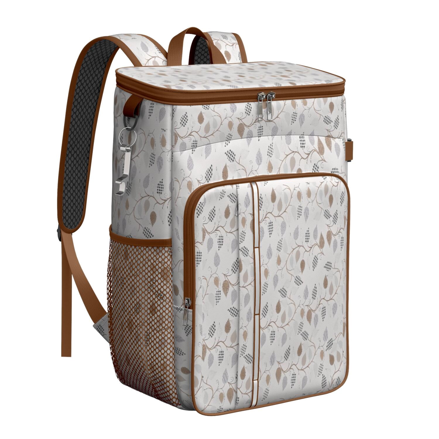 Travel Cooler Bag - Boho Bohemia Flower Camping Beer Cooler Backpack with Bottle Opener- Waterproof Insulated Picnic Backpacks - Cooler Bag for Beach