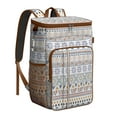 thumbnail image 1 of Travel Cooler Bag - Boho Bohemia Pioneer Flower Geometric Line Art Camping Beer Cooler Backpack with Bottle Opener- Waterproof Insulated Picnic Backpacks - Cooler Bag for Beach, 1 of 6