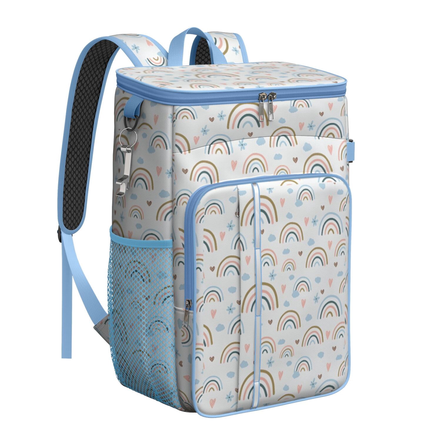 Travel Cooler Bag - Boho Bohemia Rainbow Camping Beer Cooler Backpack with Bottle Opener- Waterproof Insulated Picnic Backpacks - Cooler Bag for Beach