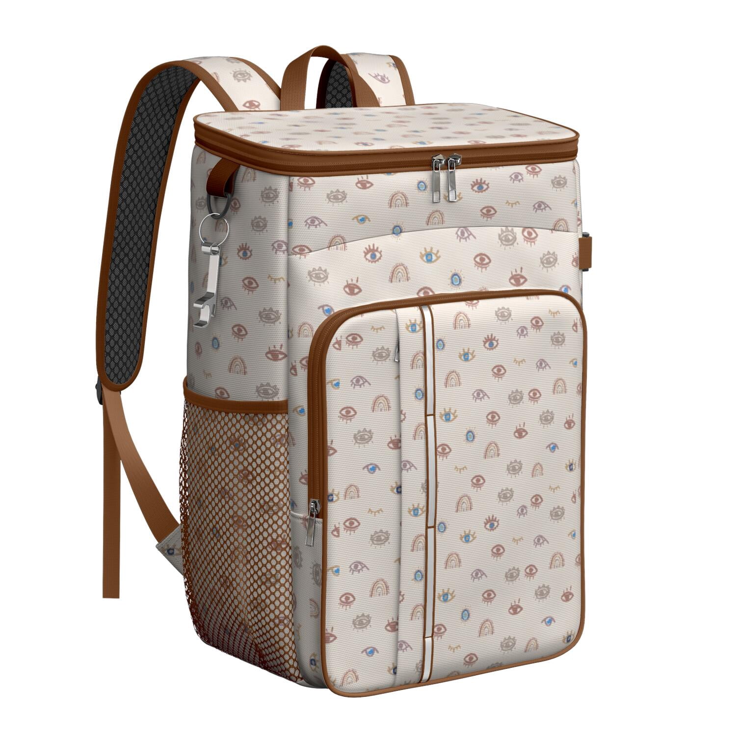 Travel Cooler Bag - Boho Bohemia Rainbow Camping Beer Cooler Backpack with Bottle Opener- Waterproof Insulated Picnic Backpacks - Cooler Bag for Beach