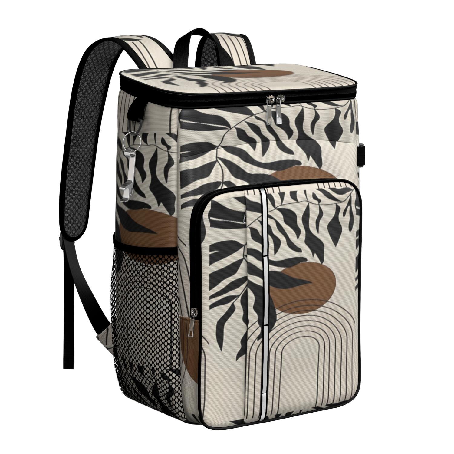 Travel Cooler Bag - Boho Bohemian Art Camping Beer Cooler Backpack with Bottle Opener- Waterproof Insulated Picnic Backpacks - Cooler Bag for Beach