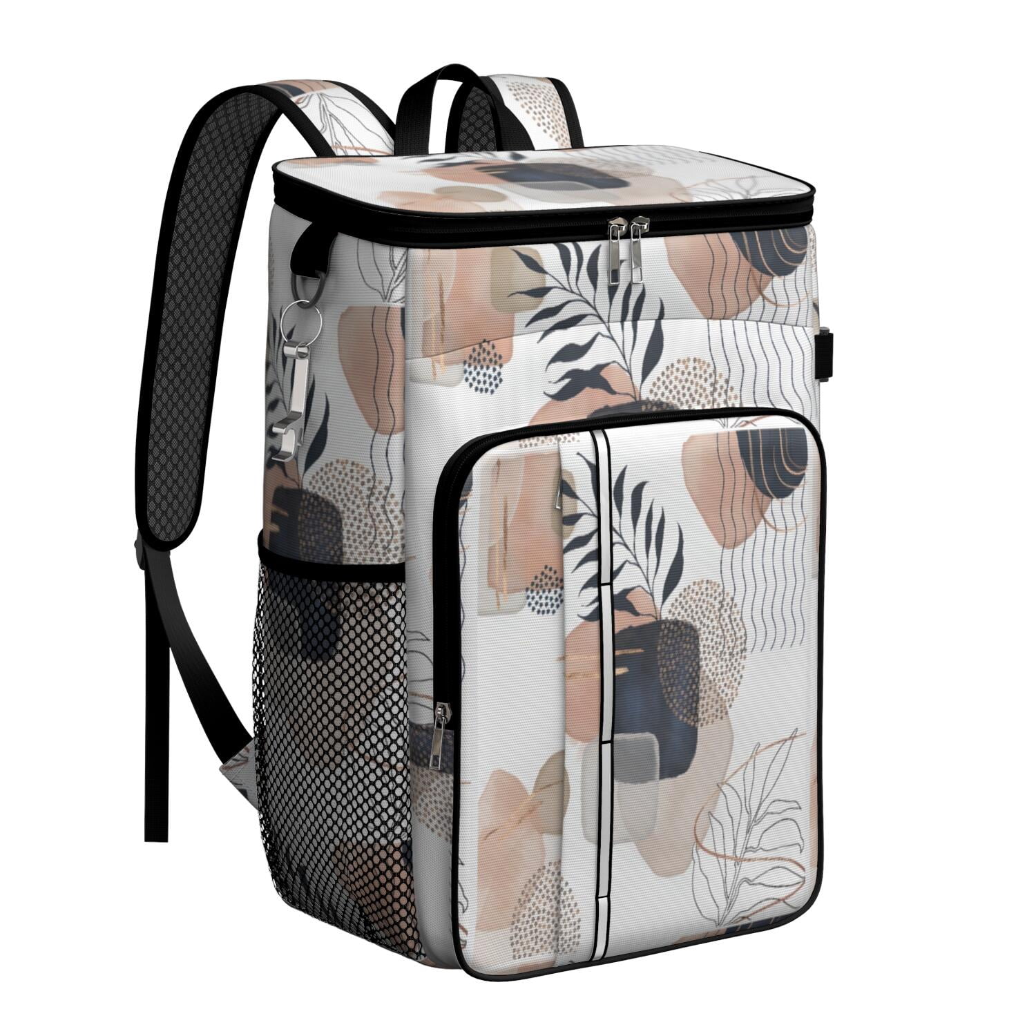 Travel Cooler Bag - Boho Bohemian Art Camping Beer Cooler Backpack with Bottle Opener- Waterproof Insulated Picnic Backpacks - Cooler Bag for Beach
