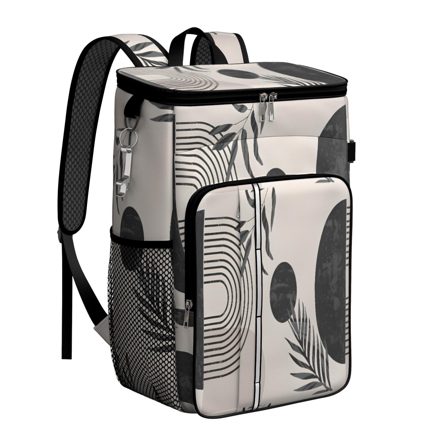 Travel Cooler Bag - Boho Bohemian Art Camping Beer Cooler Backpack with Bottle Opener- Waterproof Insulated Picnic Backpacks - Cooler Bag for Beach