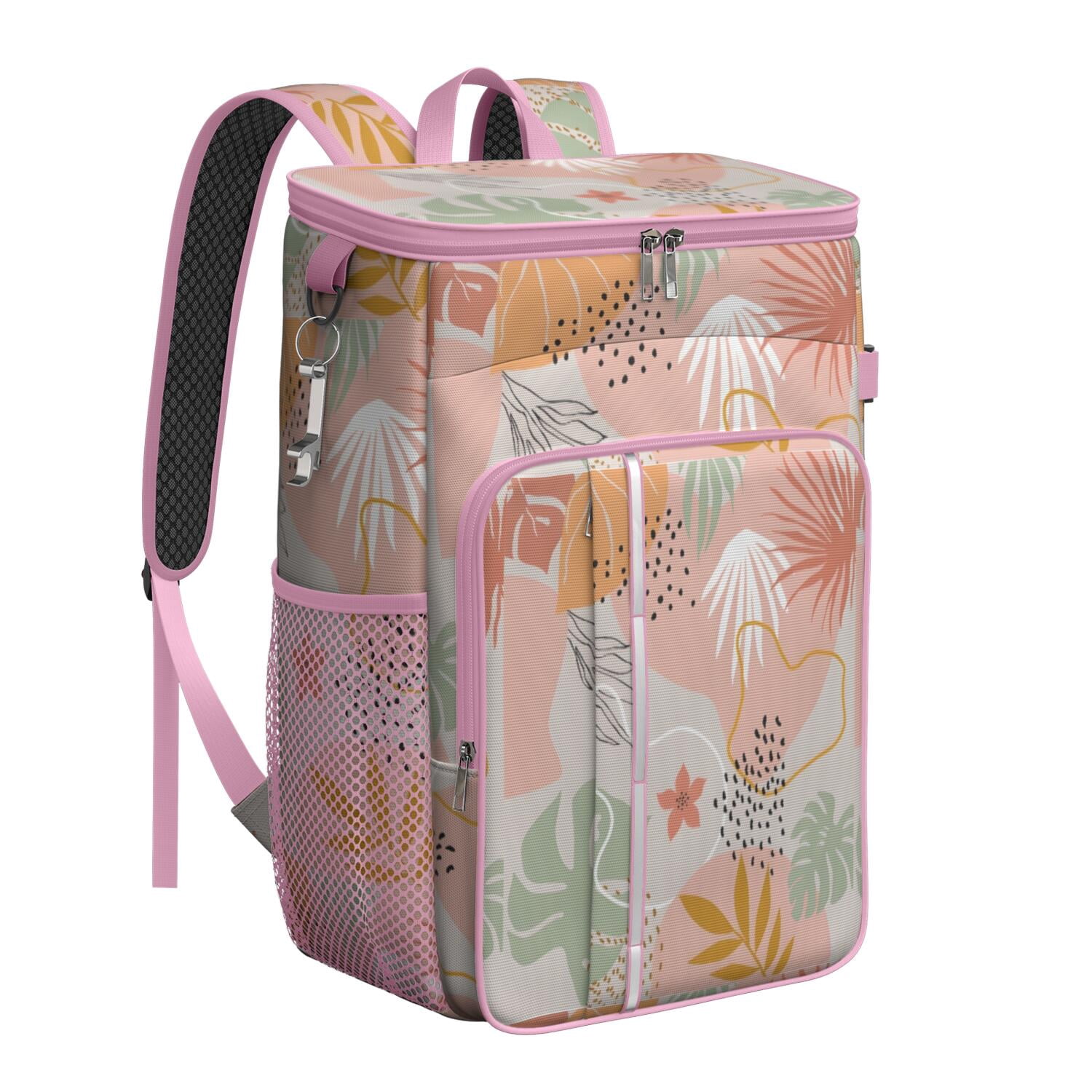 Travel Cooler Bag - Boho Bohemian Art Camping Beer Cooler Backpack with Bottle Opener- Waterproof Insulated Picnic Backpacks - Cooler Bag for Beach