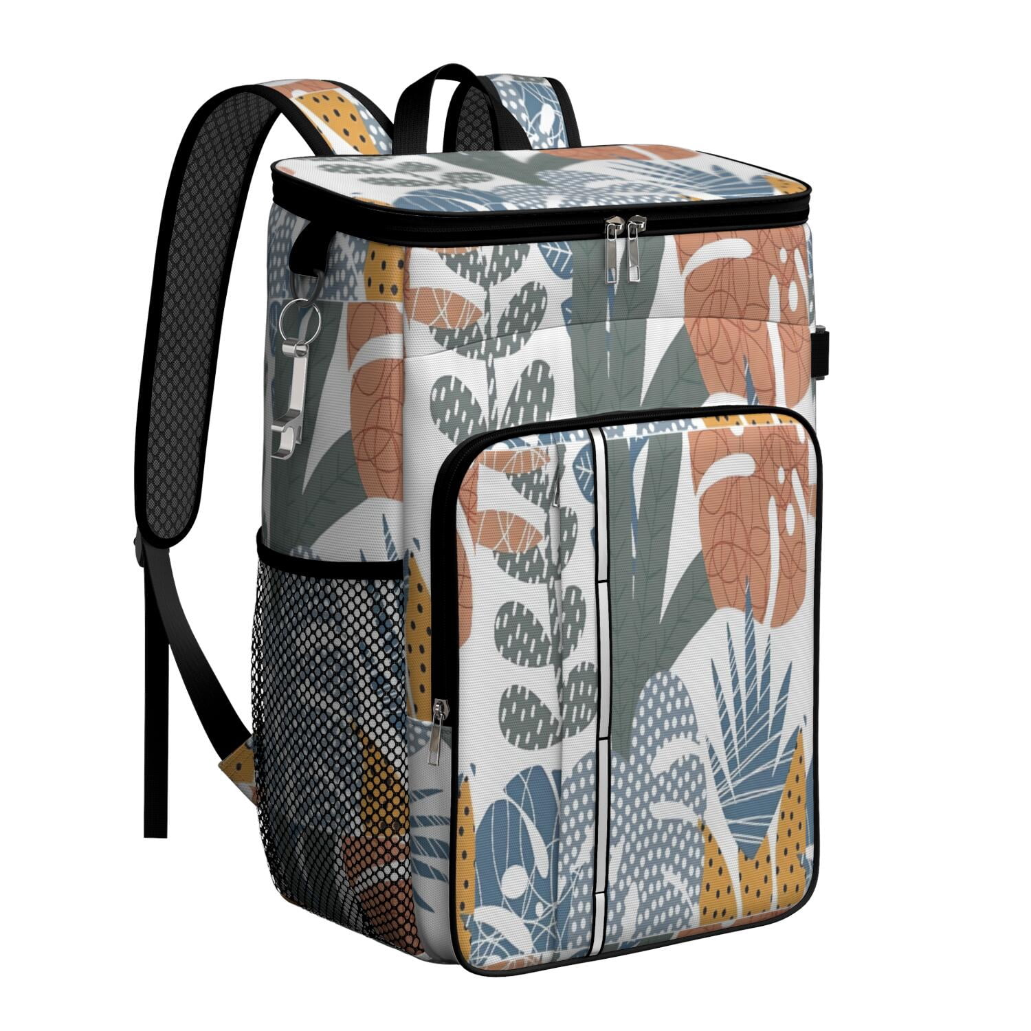 Travel Cooler Bag - Boho Bohemian Art Camping Beer Cooler Backpack with Bottle Opener- Waterproof Insulated Picnic Backpacks - Cooler Bag for Beach