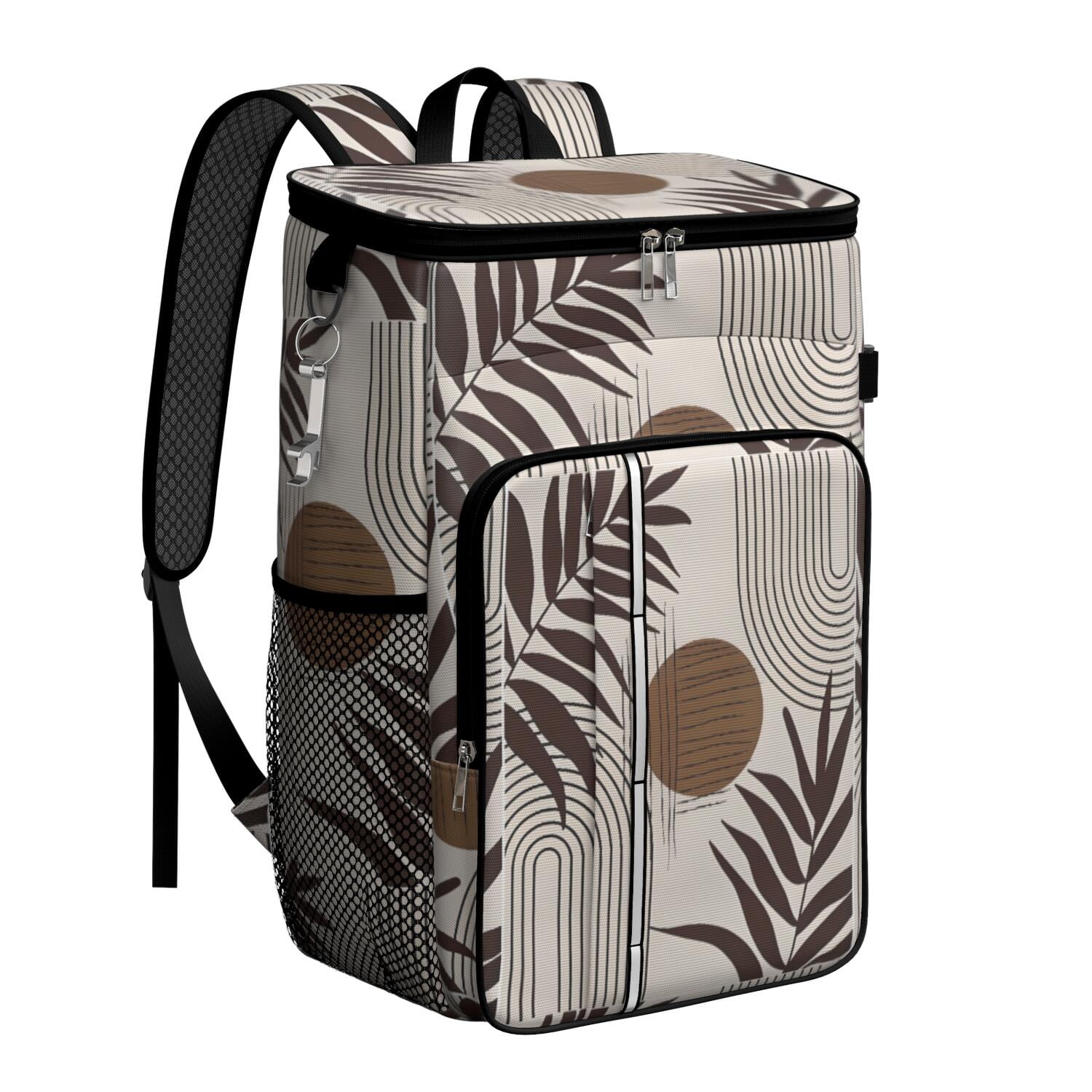 Travel Cooler Bag - Boho Bohemian Art Camping Beer Cooler Backpack with Bottle Opener- Waterproof Insulated Picnic Backpacks - Cooler Bag for Beach