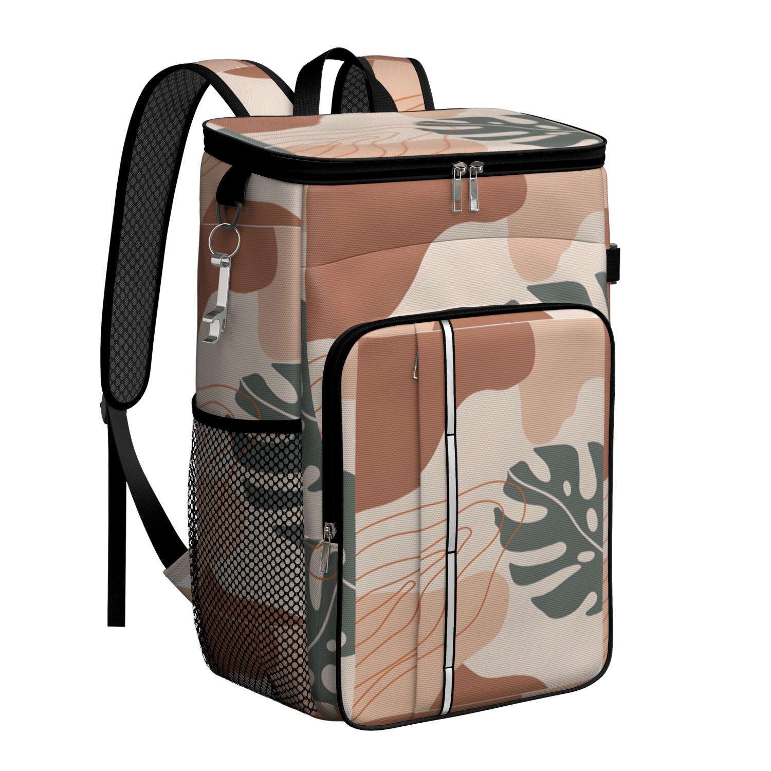 Travel Cooler Bag - Boho Bohemian Art Camping Beer Cooler Backpack with Bottle Opener- Waterproof Insulated Picnic Backpacks - Cooler Bag for Beach