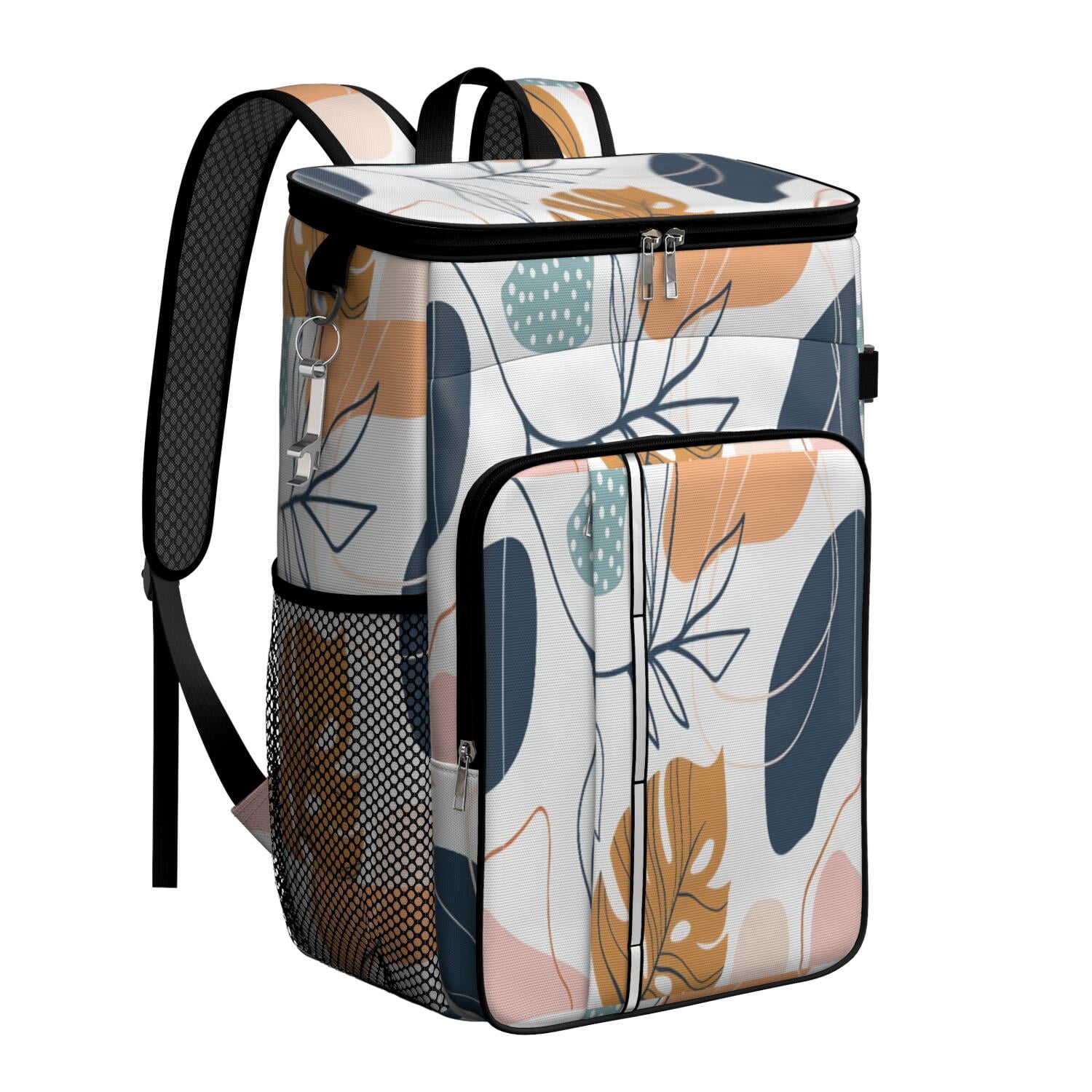 Travel Cooler Bag - Boho Bohemian Art Camping Beer Cooler Backpack with Bottle Opener- Waterproof Insulated Picnic Backpacks - Cooler Bag for Beach