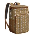 thumbnail image 1 of Travel Cooler Bag - Brown Cartoon Dinosaurs Fossils Pattern Camping Beer Cooler Backpack with Bottle Opener- Waterproof Insulated Picnic Backpacks - Cooler Bag for Beach, 1 of 6