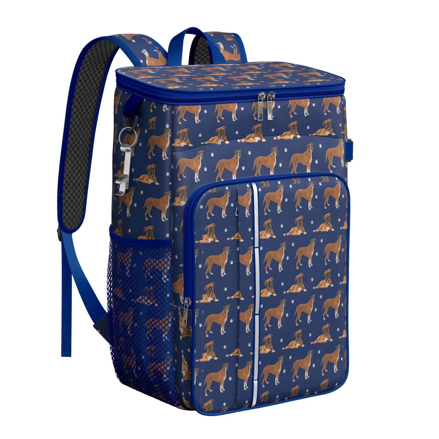 Travel Cooler Bag - Cute Boxe Camping Beer Cooler Backpack with Bottle Opener- Waterproof Insulated Picnic Backpacks - Cooler Bag for Beach