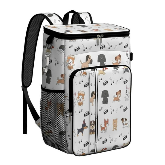 Travel Cooler Bag - Cute Dogs Camping Beer Cooler Backpack with Bottle Opener- Waterproof Insulated Picnic Backpacks - Cooler Bag for Beach