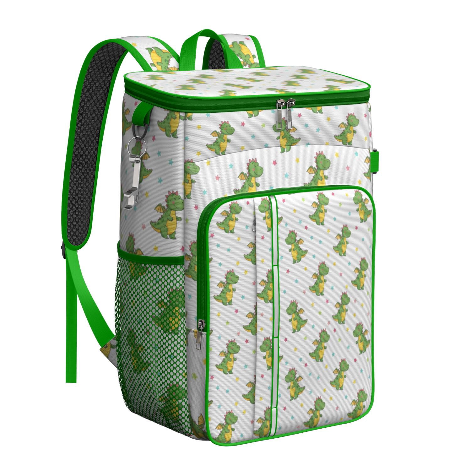 Travel Cooler Bag - Cute Dragon Pattern with Stars Camping Beer Cooler Backpack with Bottle Opener- Waterproof Insulated Picnic Backpacks - Cooler Bag for Beach