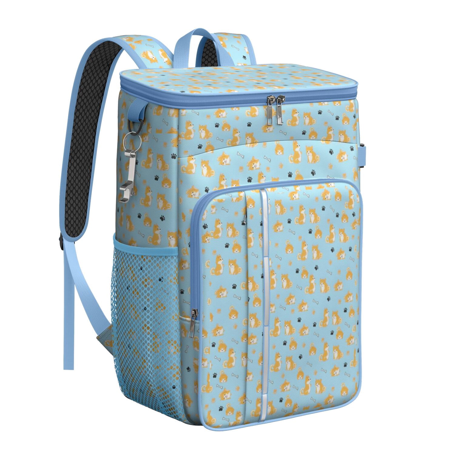 Travel Cooler Bag - Cute Shiba Inu Camping Beer Cooler Backpack with Bottle Opener- Waterproof Insulated Picnic Backpacks - Cooler Bag for Beach