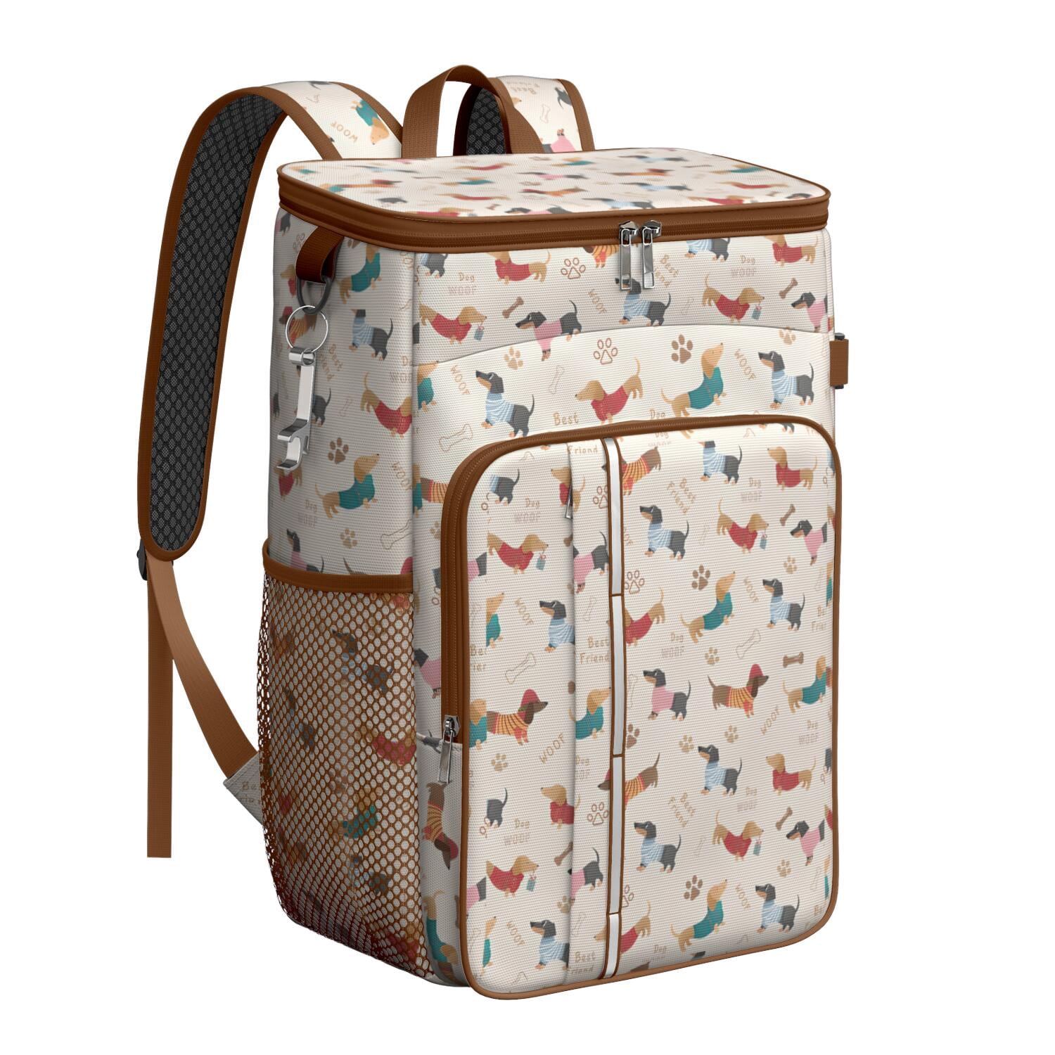 Travel Cooler Bag - Dachshund Camping Beer Cooler Backpack with Bottle Opener- Waterproof Insulated Picnic Backpacks - Cooler Bag for Beach