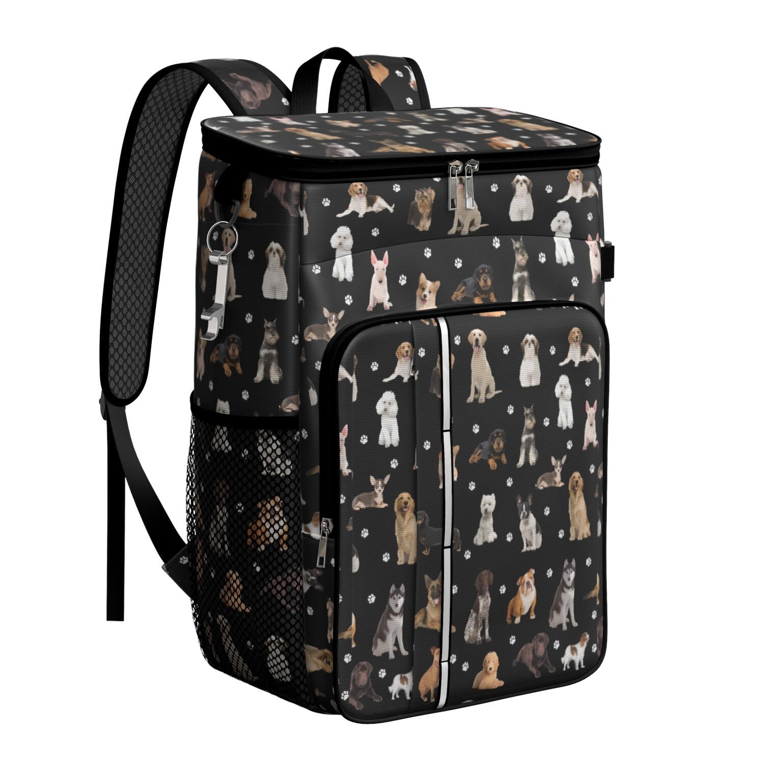 Travel Cooler Bag - Dog Breeds Camping Beer Cooler Backpack with Bottle Opener- Waterproof Insulated Picnic Backpacks - Cooler Bag for Beach